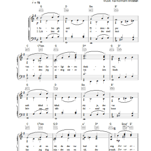 Kai Normann Andersen Der Var Engang Musik Noten - Piano, Vocal & Guitar Chords - 33706-0