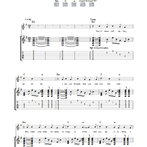 Kaiser Chiefs Caroline, Yes Musik Noten - Guitar Tab - 32439-0