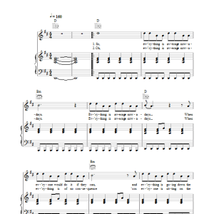 Kaiser Chiefs Everything Is Average Nowadays Musik Noten - Piano, Vocal & Guitar Chords - 37996-0