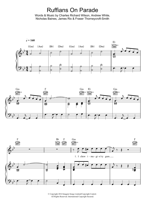 Kaiser Chiefs Ruffians On Parade Musik Noten - Piano, Vocal & Guitar Chords - 118608-0