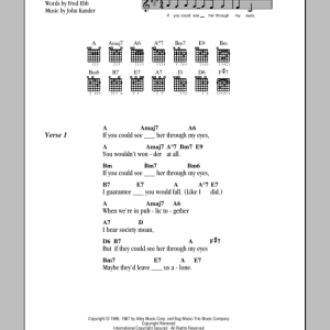 Kander & Ebb If You Could See Her Musik Noten - Guitar Chords/Lyrics - 80234-0