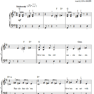Kander & Ebb Razzle Dazzle Musik Noten - Piano, Vocal & Guitar Chords - 31128-0