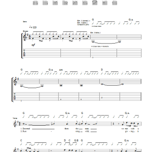 Kasabian Goodbye Kiss Musik Noten - Guitar Tab - 111824-0