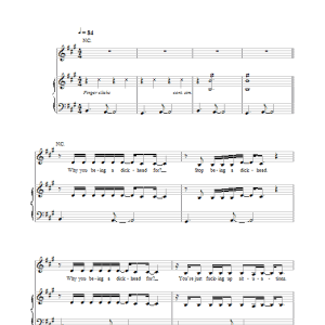 Kate Nash Dickhead Musik Noten - Piano, Vocal & Guitar Chords - 39073-0