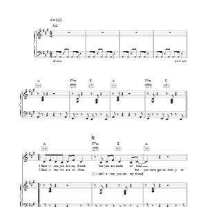 Kate Nash Skeleton Song Musik Noten - Piano, Vocal & Guitar Chords - 39061-0