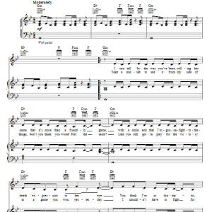 Kate Voegele One Way Or Another Musik Noten - Piano, Vocal & Guitar Chords - 69916-0