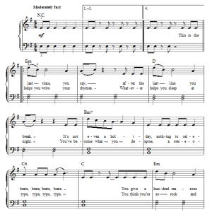 Katy Perry Circle The Drain Musik Noten - Easy Piano - 93380-0
