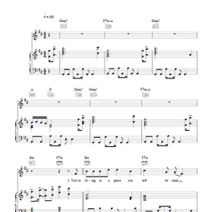 Keane Looking Back Musik Noten - Piano, Vocal & Guitar Chords - 102755-0