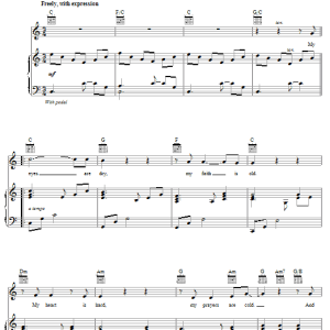 Keith Green My Eyes Are Dry Musik Noten - Piano, Vocal & Guitar Chords - 23093-0