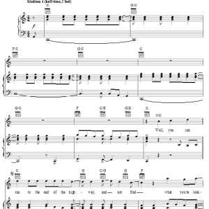 Keith Green Run To The End Of The Highway Musik Noten - Piano, Vocal & Guitar Chords - 23099-0