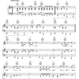 Keith Urban Slow Turning Musik Noten - Piano, Vocal & Guitar Chords - 60136-0