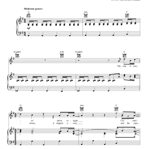 Keith Urban Wasted Time Musik Noten - Piano, Vocal & Guitar Chords - 172853-0
