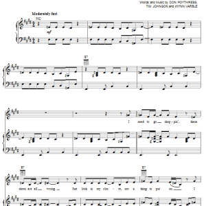 Kellie Pickler Things That Never Cross A Man's Mind Musik Noten - Piano, Vocal & Guitar Chords - 64074-0