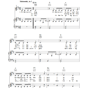 Kelly Clarkson Addicted Musik Noten - Piano, Vocal & Guitar Chords - 37643-0