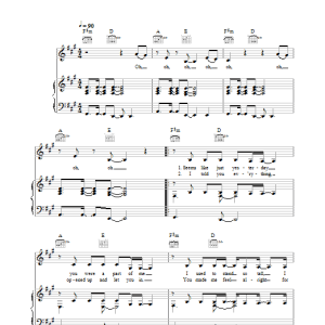 Kelly Clarkson Behind These Hazel Eyes Musik Noten - Piano, Vocal & Guitar Chords - 33214-0