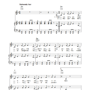 Kelly Clarkson Gone Musik Noten - Piano, Vocal & Guitar Chords - 37642-0