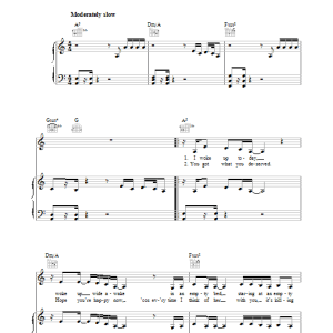 Kelly Clarkson I Hate Myself For Losing You Musik Noten - Piano, Vocal & Guitar Chords - 37646-0