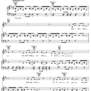 Kelly Clarkson Sober Musik Noten - Piano, Vocal & Guitar Chords - 63076-0