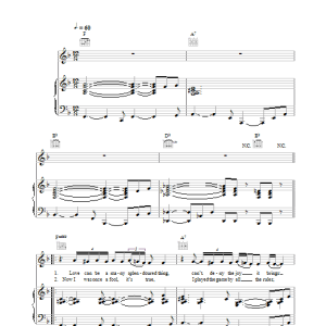 Kelly Clarkson The Trouble With Love Is Musik Noten - Piano, Vocal & Guitar Chords - 26089-0