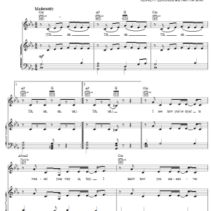 Kelly Clarkson You Thought Wrong Musik Noten - Piano, Vocal & Guitar Chords - 52193-0