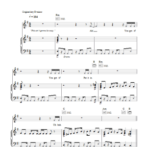 Kelly Rowland Work Musik Noten - Piano, Vocal & Guitar Chords - 41003-0