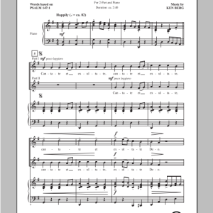 Ken Berg Cantate Et Exultate Musik Noten - 2-Part Choir - 94291-0