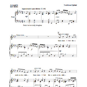 Ken Berg Sometimes I Feel Like A Motherless Child Musik Noten - Unison Choir - 51339-0