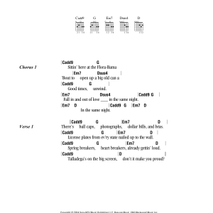 Kenny Chesney Flora-Bama Musik Noten - Guitar Chords/Lyrics - 163297-0