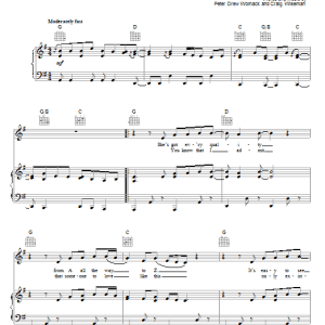 Kenny Chesney She's Got It All Musik Noten - Piano, Vocal & Guitar Chords - 30977-0