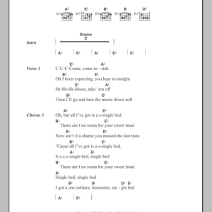 Kenny Young S-S-S-Single Bed Musik Noten - Guitar Chords/Lyrics - 107740-0