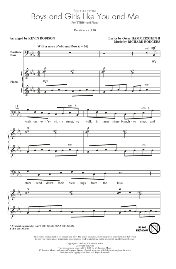 Kevin Robison Boys And Girls Like You And Me Musik Noten - TTBB Choir - 158852-0