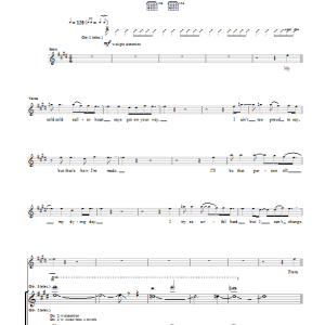 Kings Of Leon Black Thumbnail Musik Noten - Guitar Tab - 47499-0