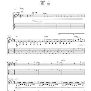 Kings Of Leon Knocked Up Musik Noten - Guitar Tab - 47388-0