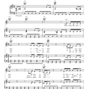 Kip Moore Somethin' 'Bout A Truck Musik Noten - Piano, Vocal & Guitar Chords - 90459-0