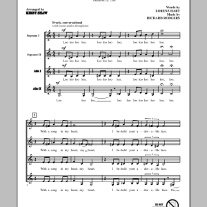 Kirby Shaw With A Song In My Heart Musik Noten - SSA Choir - 154898-0