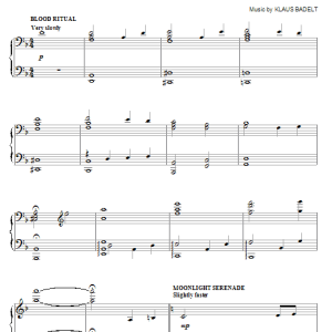 Klaus Badelt Blood Ritual / Moonlight Serenade Musik Noten - Piano Solo - 58184-0