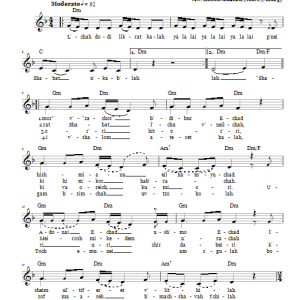 Kol Han'shamah Synagogue L'chah Dodi (Come, My Beloved) Musik Noten - Lead Sheet / Fake Book - 66149-0