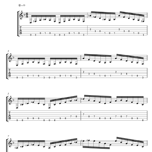 Kris Lennox Etude In Dm Musik Noten - Guitar Tab - 120923-0