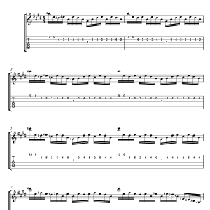 Kris Lennox Etude In E Musik Noten - Guitar Tab - 120922-0
