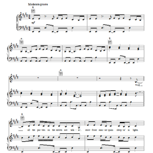 Lady A Downtown Musik Noten - Piano, Vocal & Guitar Chords - 96147-0