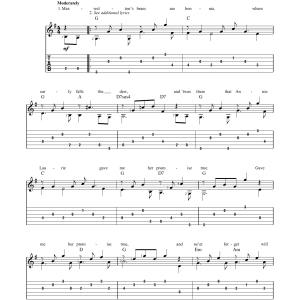 Lady John Scott Annie Laurie Musik Noten - Solo Guitar - 166018-0