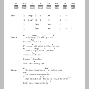 Lambchop The Distance From Her To There Musik Noten - Guitar Chords/Lyrics - 102196-0