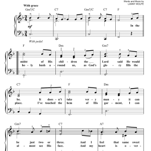 Lanny Wolfe Surely The Presence Of The Lord Is In This Place Musik Noten - Easy Piano - 158232-0