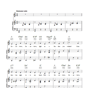 Larry Adler Genevieve Waltz Musik Noten - Piano, Vocal & Guitar Chords - 41294-0