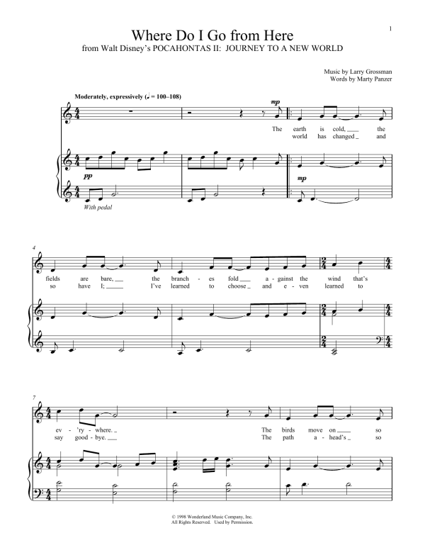 Larry Grossman Where Do I Go From Here Musik Noten - Piano & Vocal - 177565-0
