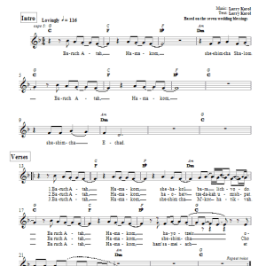 Larry Karol Wedding Blessing Musik Noten - Lead Sheet / Fake Book - 66297-0