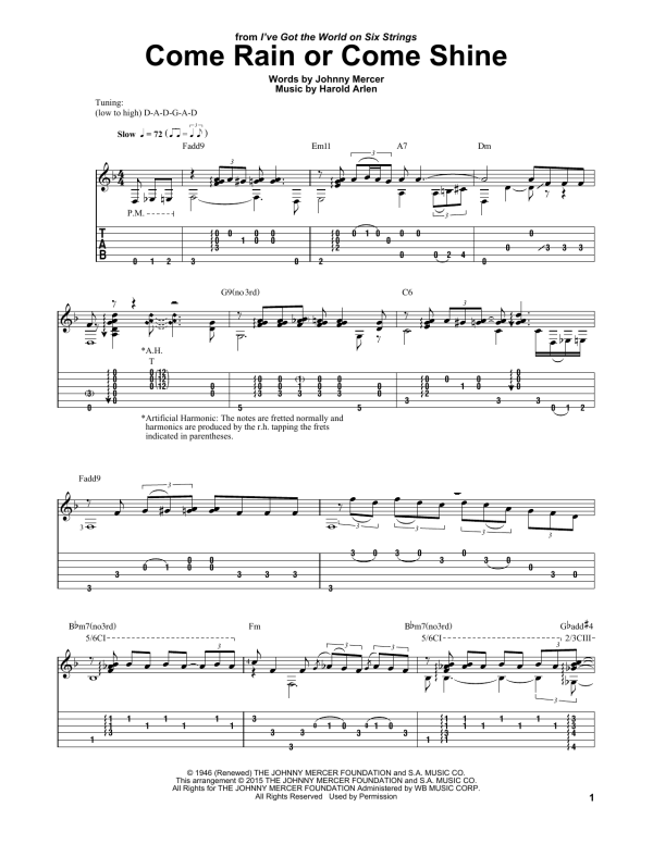 Laurence Juber Come Rain Or Come Shine Musik Noten - Solo Guitar - 163944-0