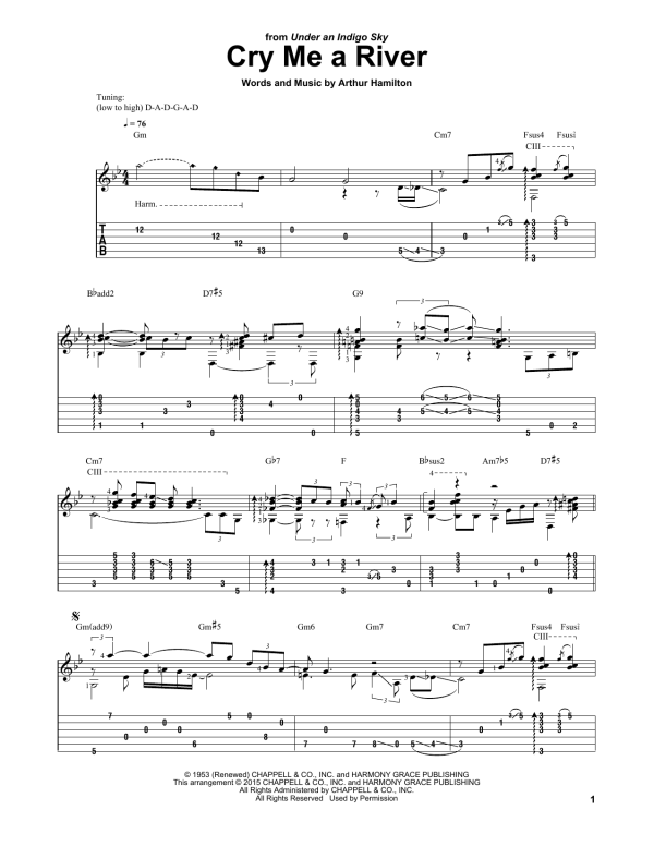 Laurence Juber Cry Me A River Musik Noten - Solo Guitar - 163939-0