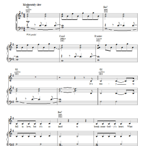 Lea Michele Battlefield Musik Noten - Piano, Vocal & Guitar Chords - 154546-0