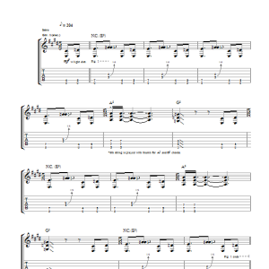 Led Zeppelin Four Sticks Musik Noten - Guitar Tab - 115191-0